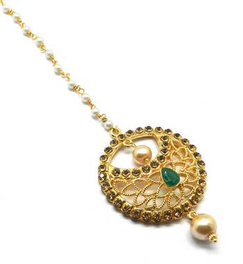 Gold Plated Maang Tikka For Women & Girls 2