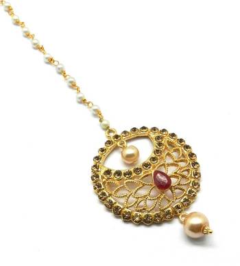 Gold Plated Maang Tikka For Women & Girls 1