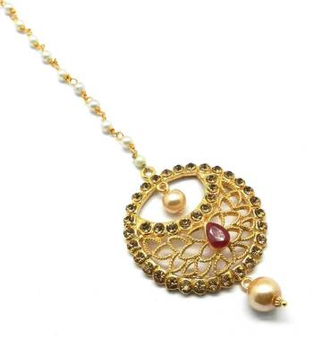 Gold Plated Maang Tikka For Women & Girls 2