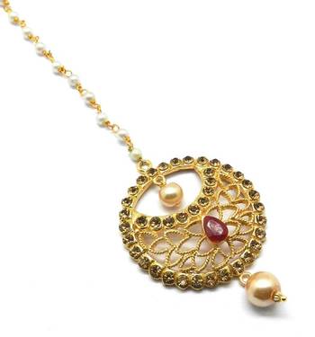 Gold Plated Maang Tikka For Women & Girls 3