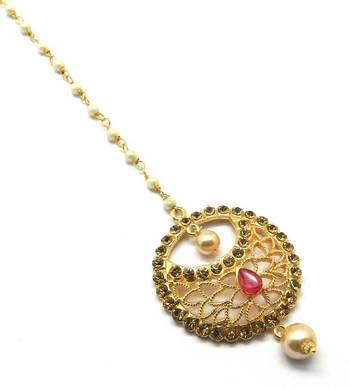 Gold Plated Maang Tikka For Women & Girls 2