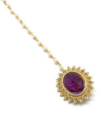 Gold Plated Maang Tikka For Women & Girls 2
