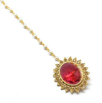 Gold Plated Maang Tikka For Women & Girls 1