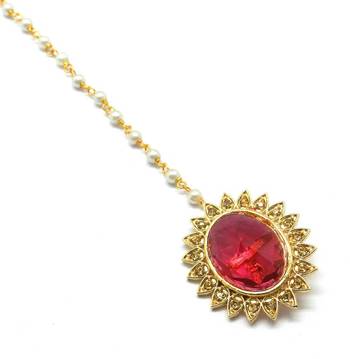 Gold Plated Maang Tikka For Women & Girls 2