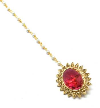 Gold Plated Maang Tikka For Women & Girls 3