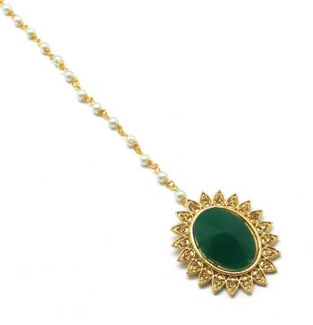 Gold Plated Maang Tikka For Women & Girls 1