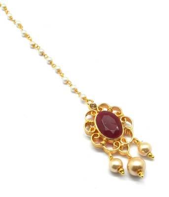 Gold Plated Maang Tikka For Women & Girls 1