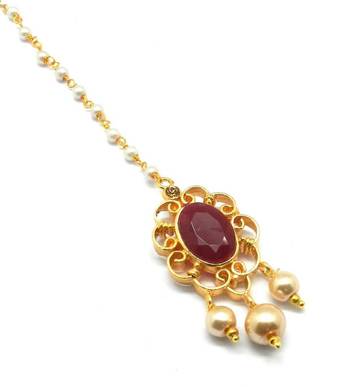 Gold Plated Maang Tikka For Women & Girls 2