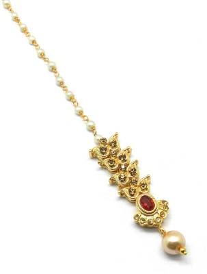 Gold Plated Maang Tikka For Women & Girls 1
