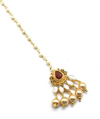Gold Plated Maang Tikka For Women & Girls 2