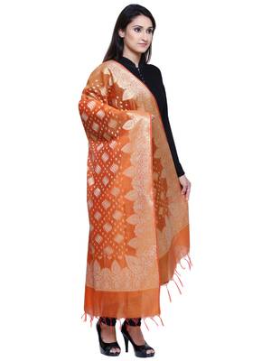 Women's Banarasi Cotton Silk Chanderi Jacquard Dupatta 2