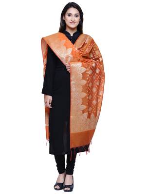 Women's Banarasi Cotton Silk Chanderi Jacquard Dupatta 3