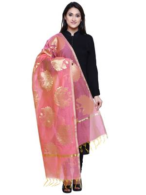 Women's Banarasi Cotton Silk Chanderi Jacquard Dupatta 1