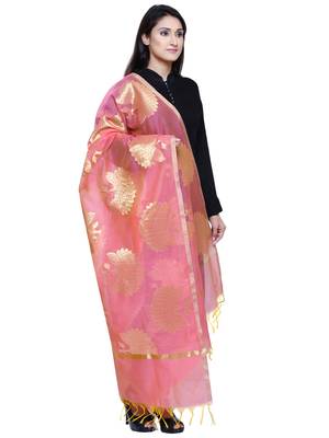 Women's Banarasi Cotton Silk Chanderi Jacquard Dupatta 2
