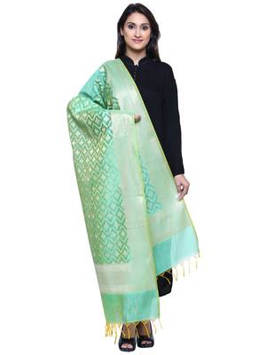 Women's Banarasi Cotton Silk Chanderi Jacquard Dupatta 1