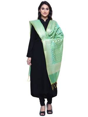 Women's Banarasi Cotton Silk Chanderi Jacquard Dupatta 3