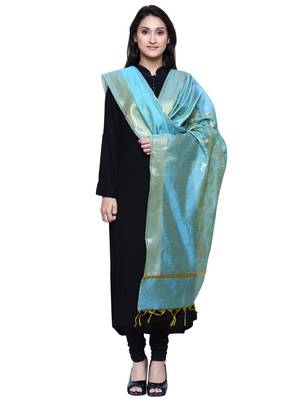 Women's Banarasi Cotton Silk Chanderi Jacquard Dupatta 3
