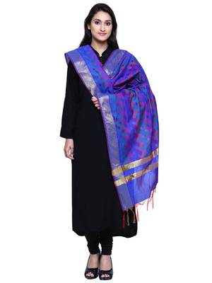 Women's Banarasi Cotton Silk Chanderi Jacquard Dupatta 3
