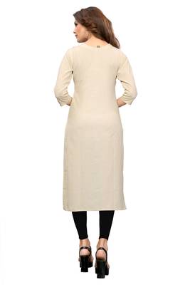 White printed cotton kurti 2