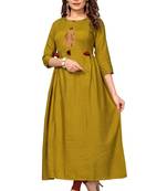 Green plain cotton kurti