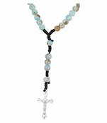 Saizen Chp98 Cross Pendant With Blue Beads Chain For Men,Boys,Husband & Unisex