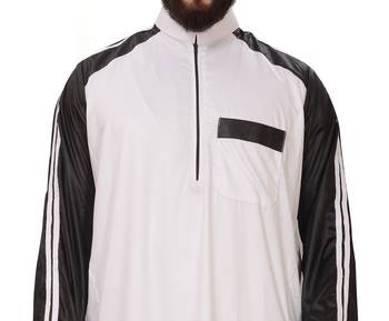 White Plain Polyester Mens Galabiyya Thobe 2