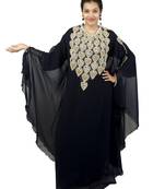 Pink embroidered georgette islamic kaftan