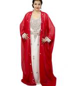 Multicolor embroidered georgette islamic kaftan