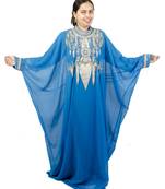 Green embroidered georgette islamic kaftan