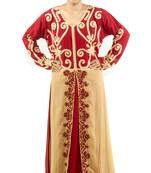 Multicolor embroidered georgette islamic kaftan