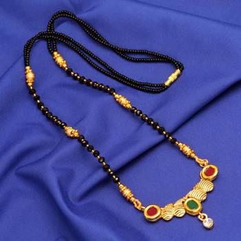 Maroon American Diamond Traditional Mangalsutra 1