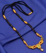 Maroon American Diamond Traditional Mangalsutra