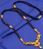 Maroon American Diamond Traditional Mangalsutra