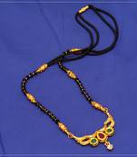 Maroon American Diamond Traditional Mangalsutra