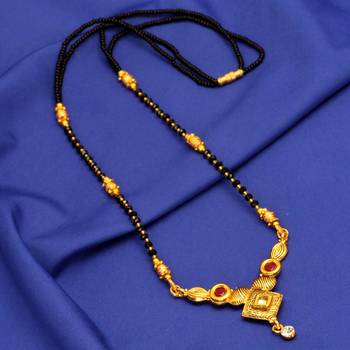 Maroon American Diamond Traditional Mangalsutra 1