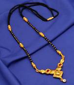 Maroon American Diamond Traditional Mangalsutra