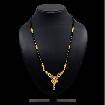 Maroon American Diamond Traditional Mangalsutra 2