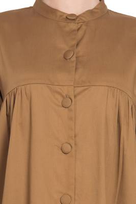 Brown Plain Cotton Abaya 5