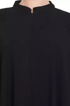 Black Embroidered Crepe Abaya