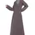 Brown Embroidered Nida Abaya