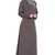 Brown Embroidered Nida Abaya