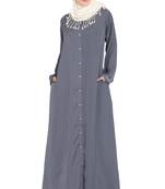 Grey Plain Nida Abaya