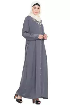 Grey Plain Nida Abaya