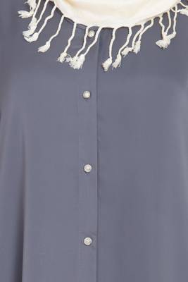 Grey Plain Nida Abaya 4
