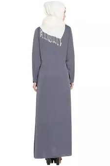Grey Plain Nida Abaya