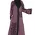 Purple Embroidered Nida Abaya