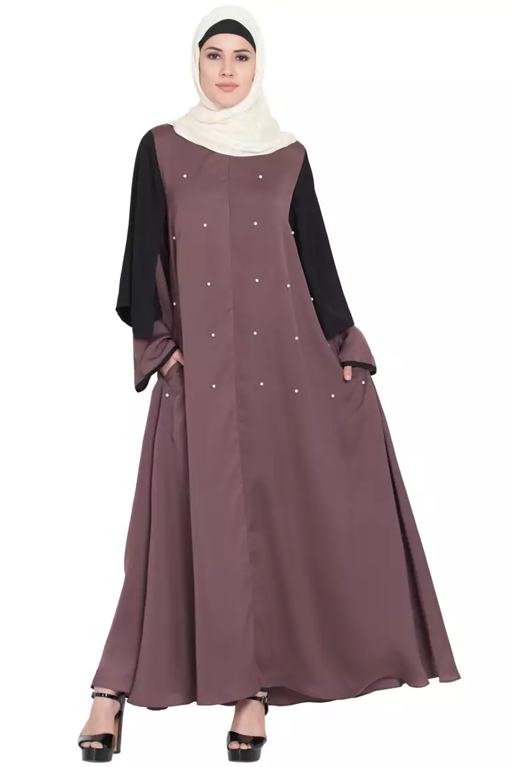 Brown Plain Nida Abaya