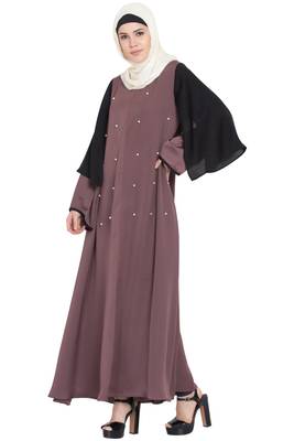 Brown Plain Nida Abaya 2