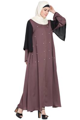 Brown Plain Nida Abaya 3