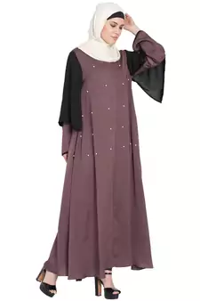 Brown Plain Nida Abaya